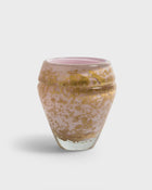 Glass Vase Pompei Pink & Gold Medium