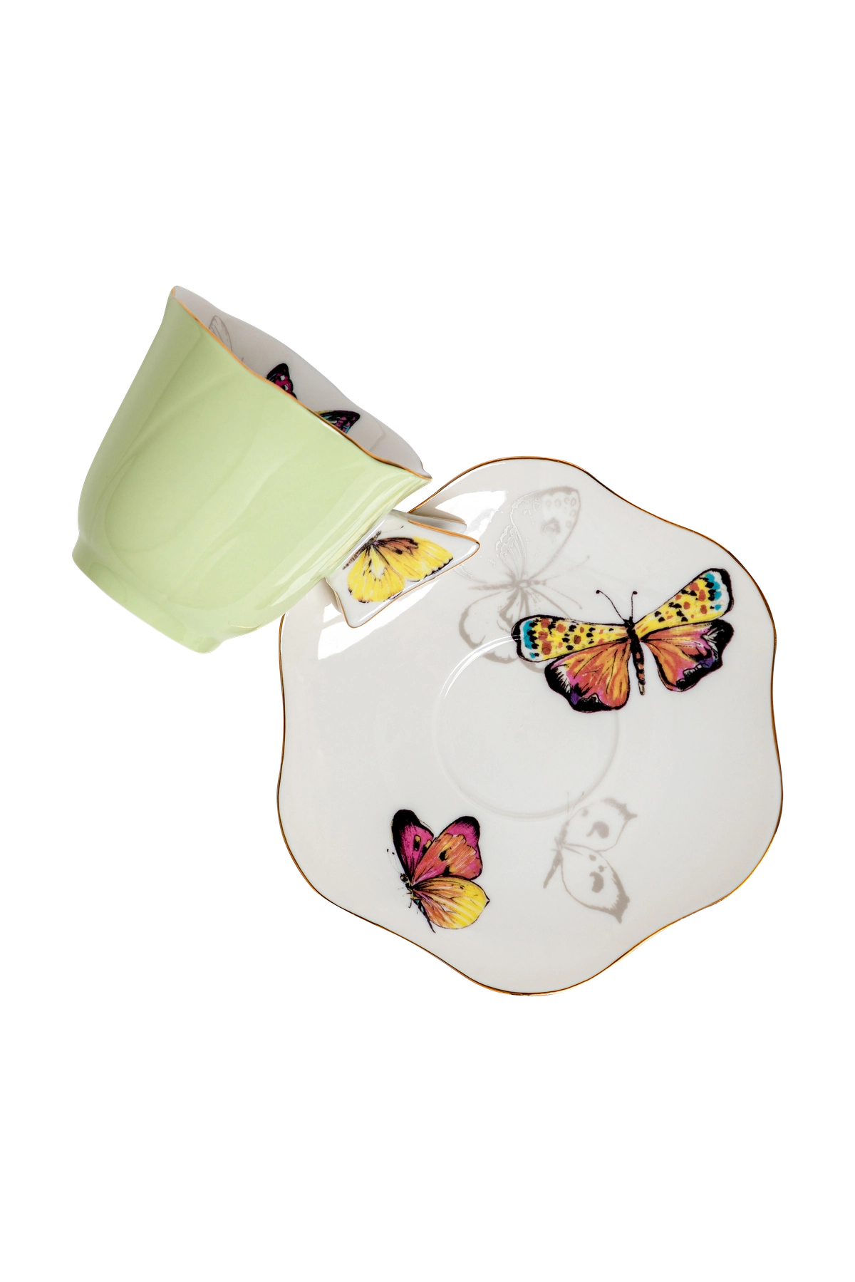 Tea Cup and Saucer Borboleta (4)