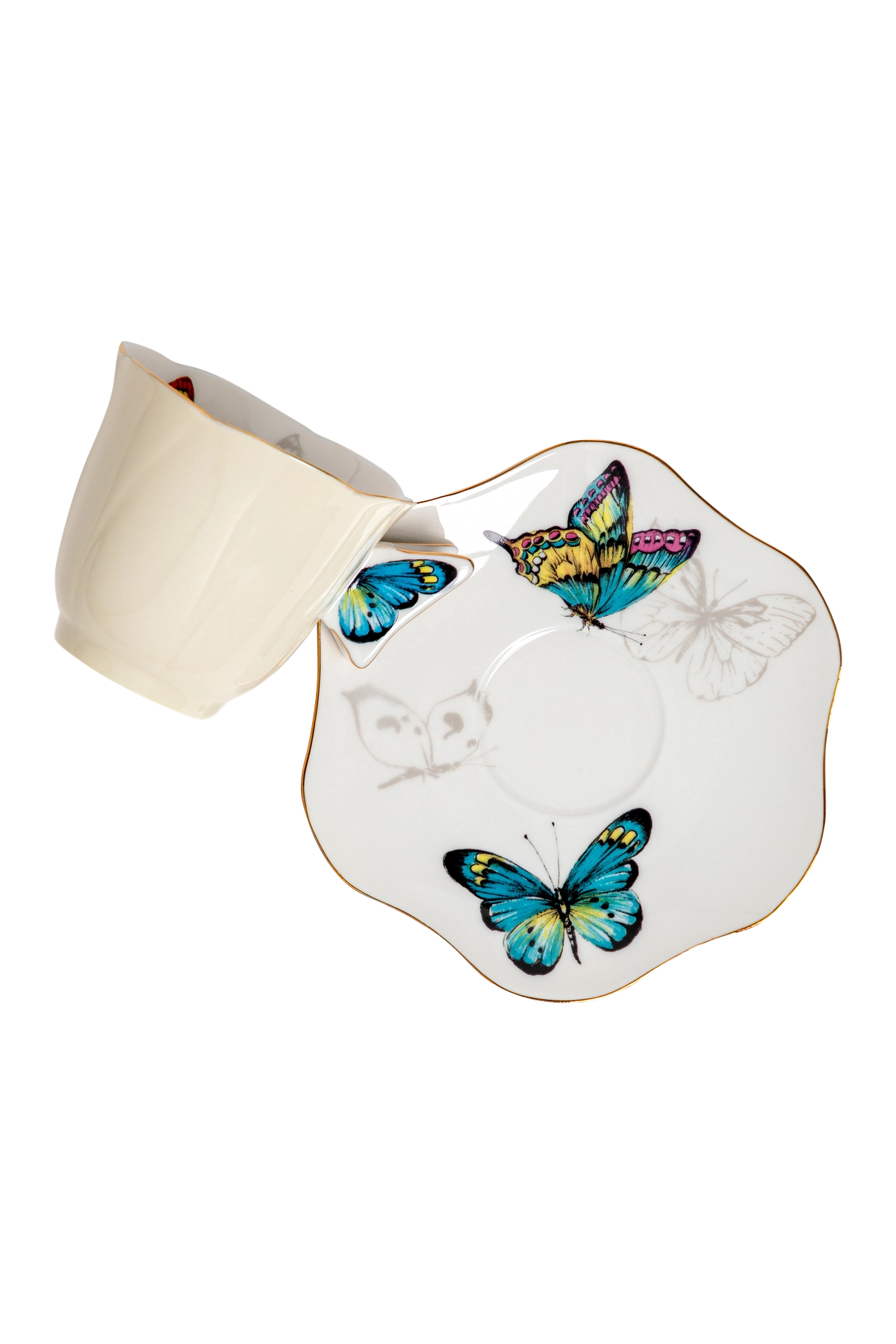 Tea Cup and Saucer Borboleta (4)