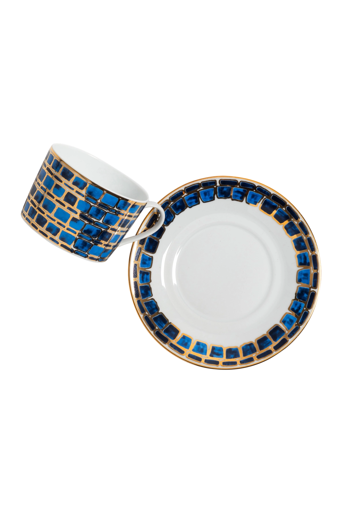Tea Cup and Saucer Jade Blue