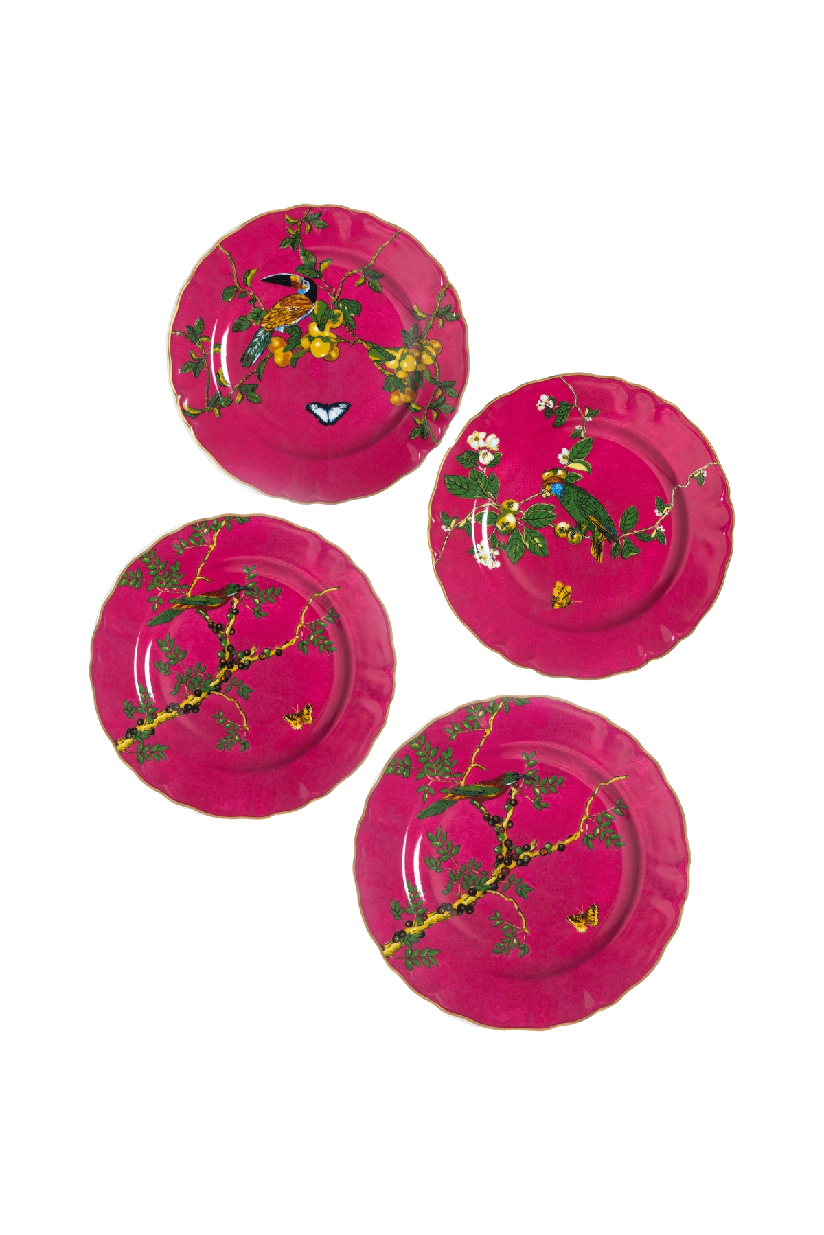 Dessert Plate Passaros do Brasil Pink (4)