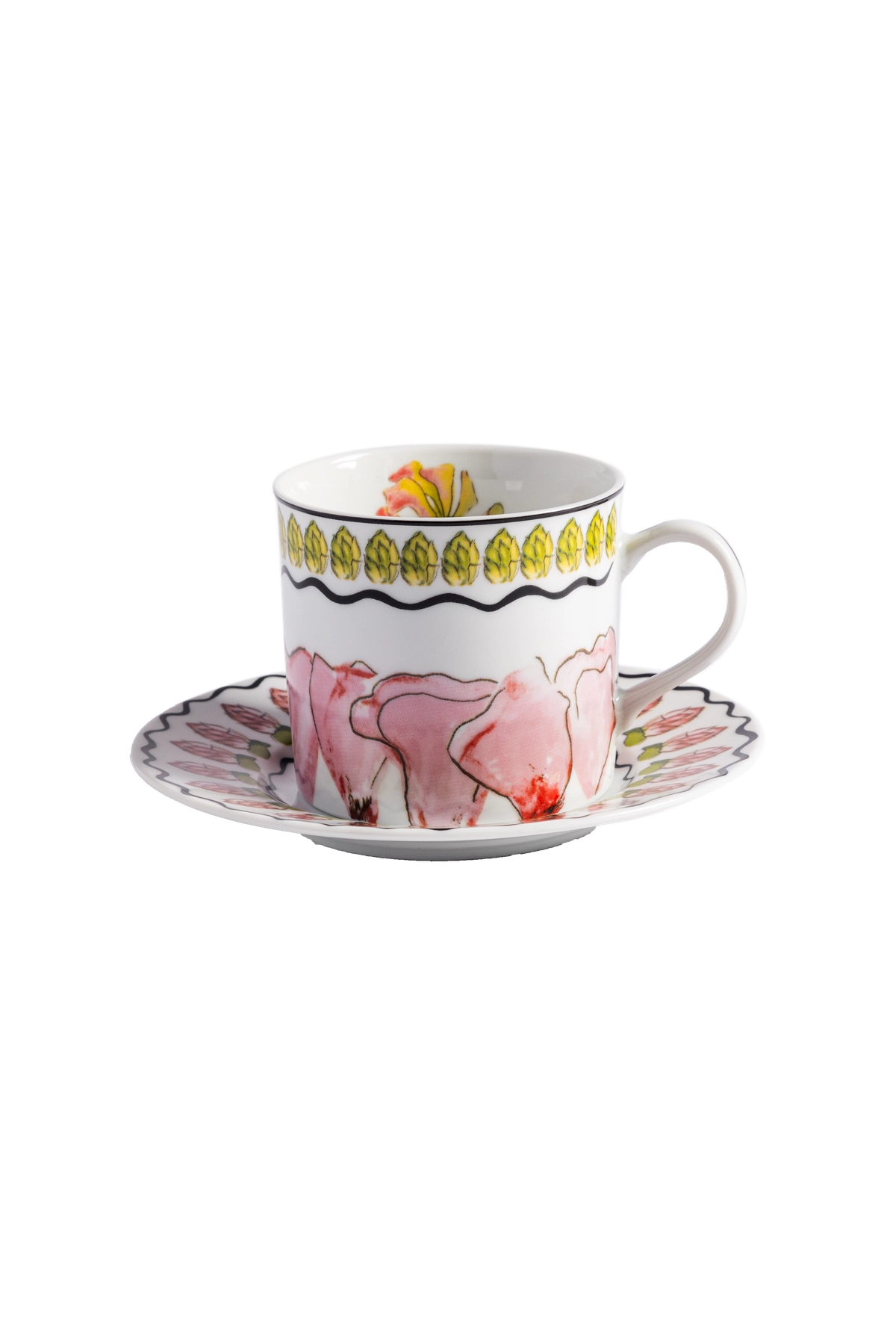 Tea Cup and Saucer Tropicos (set of 4)