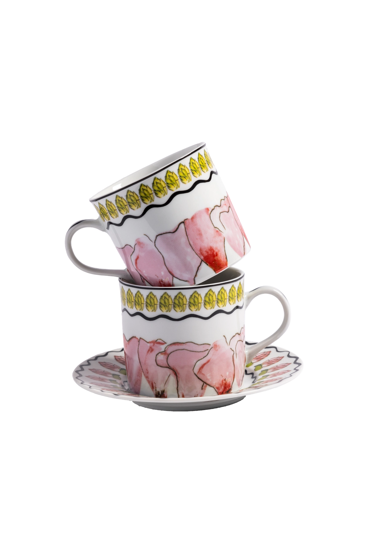 Tea Cup and Saucer Tropicos (set of 4)
