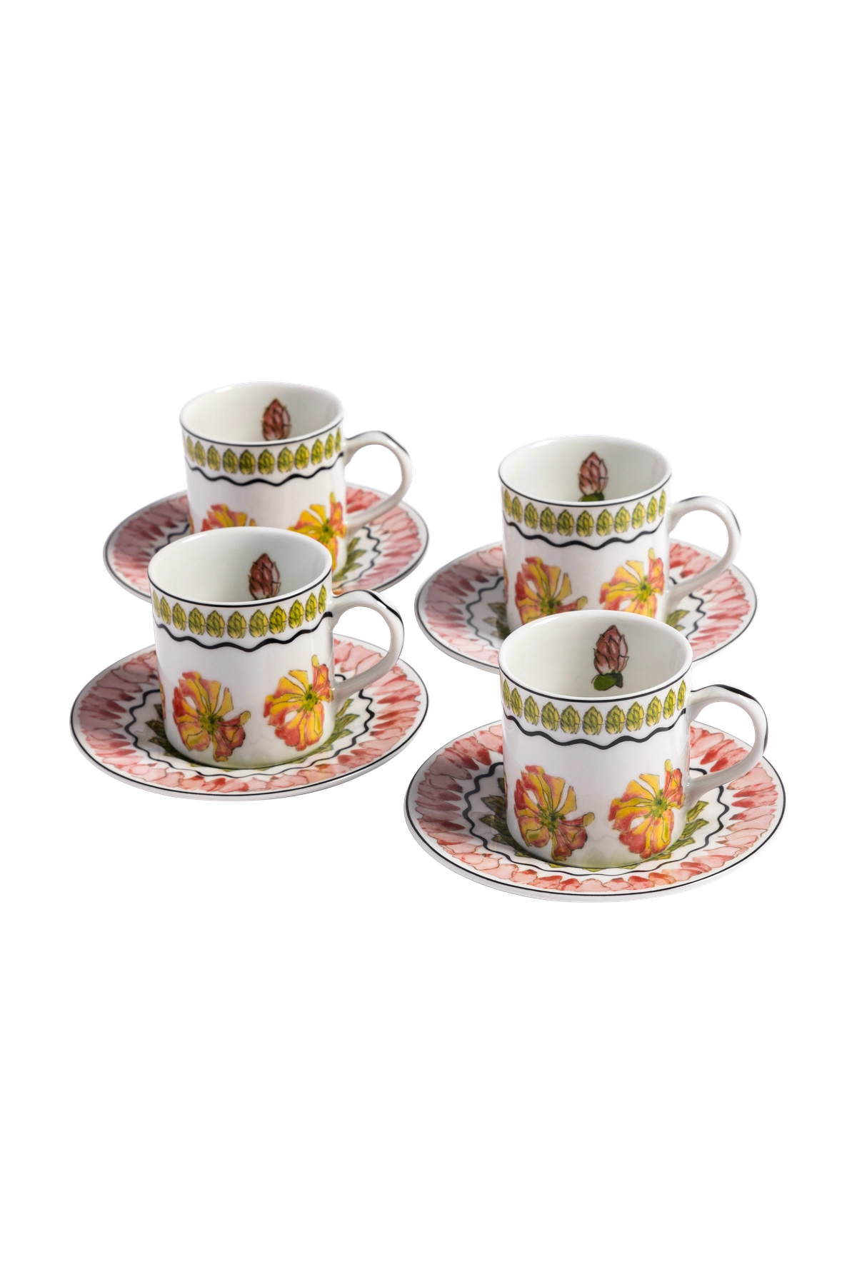 Espresso Cup and Saucer Tropicos (set of 4)