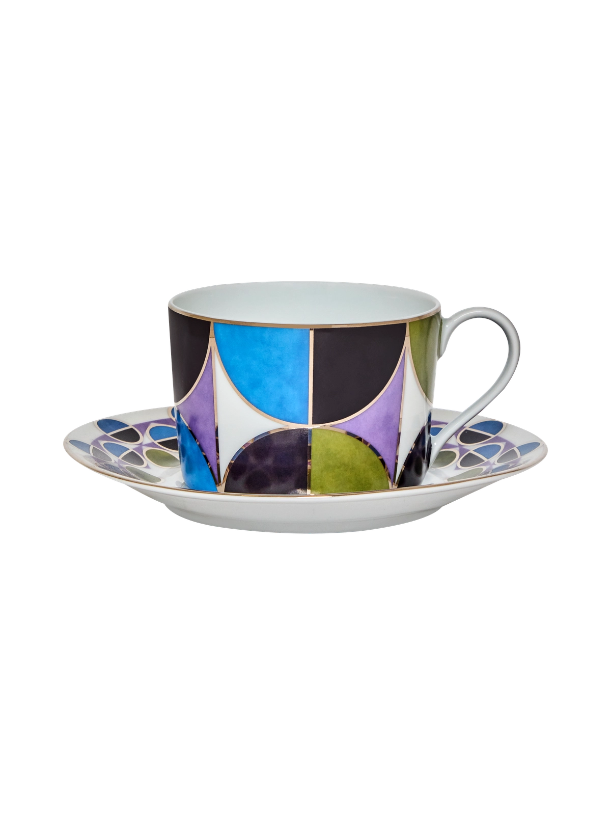 Tea Cup and Saucer Bossa Bleu (set of 4)