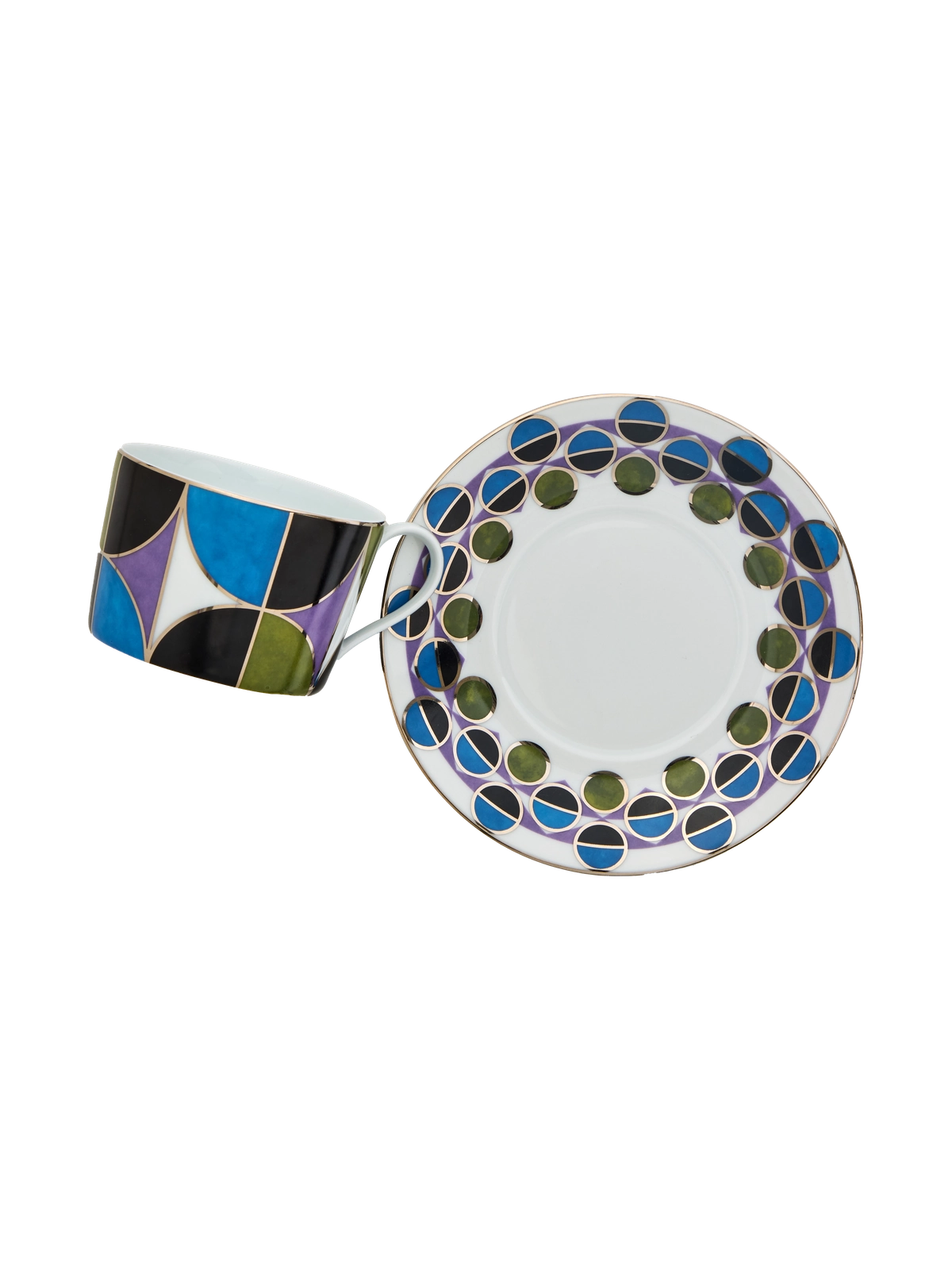 Tea Cup and Saucer Bossa Bleu (set of 4)