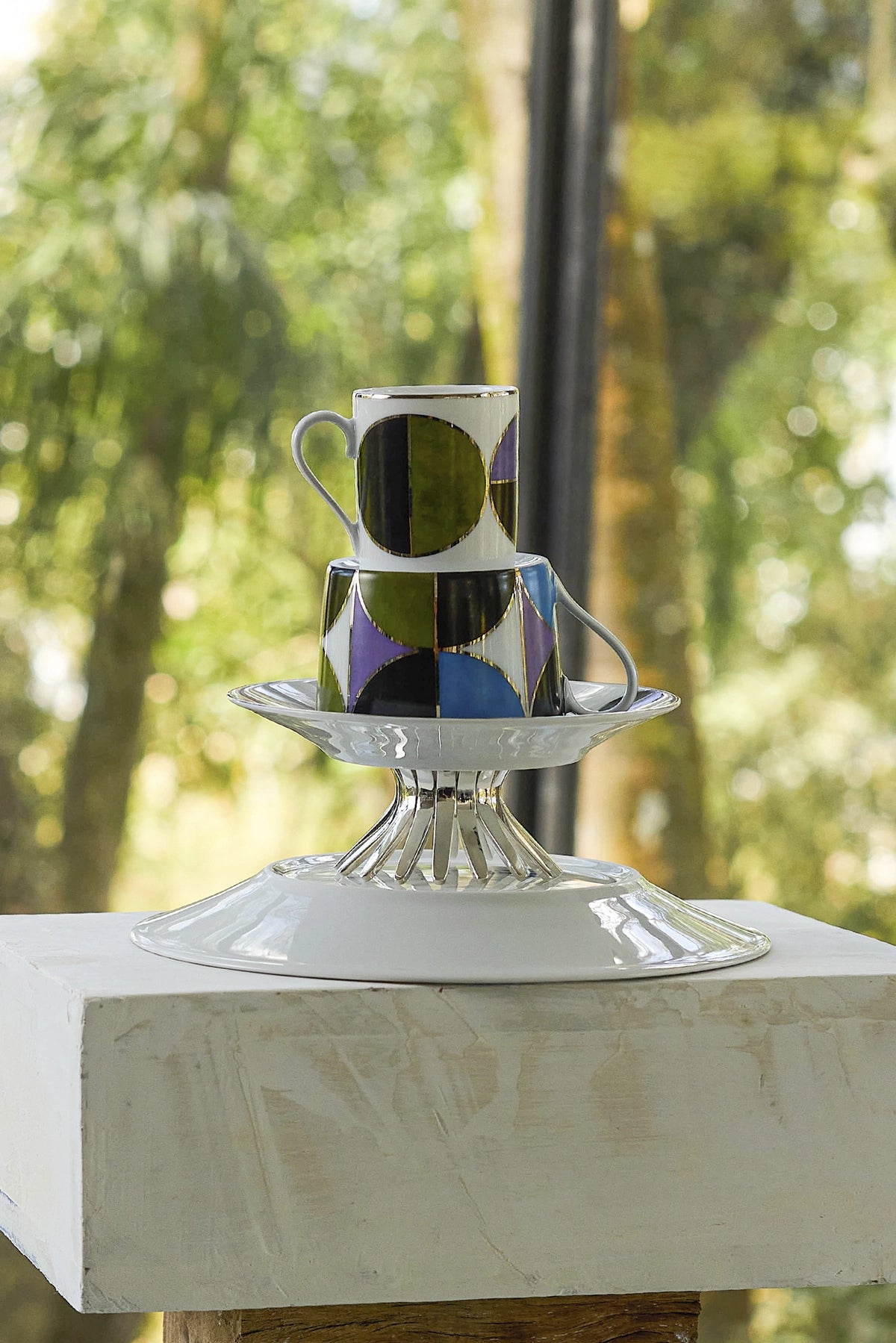 Tea Cup and Saucer Bossa Bleu