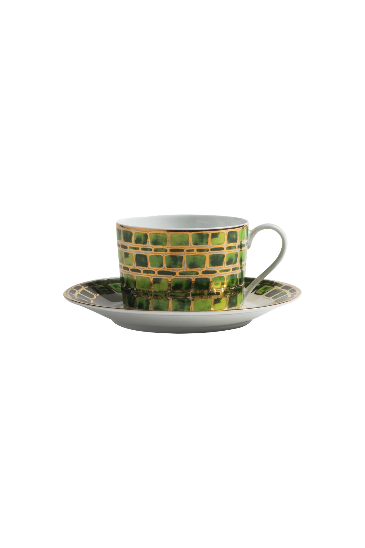 Tea Cup and Saucer Jade Green