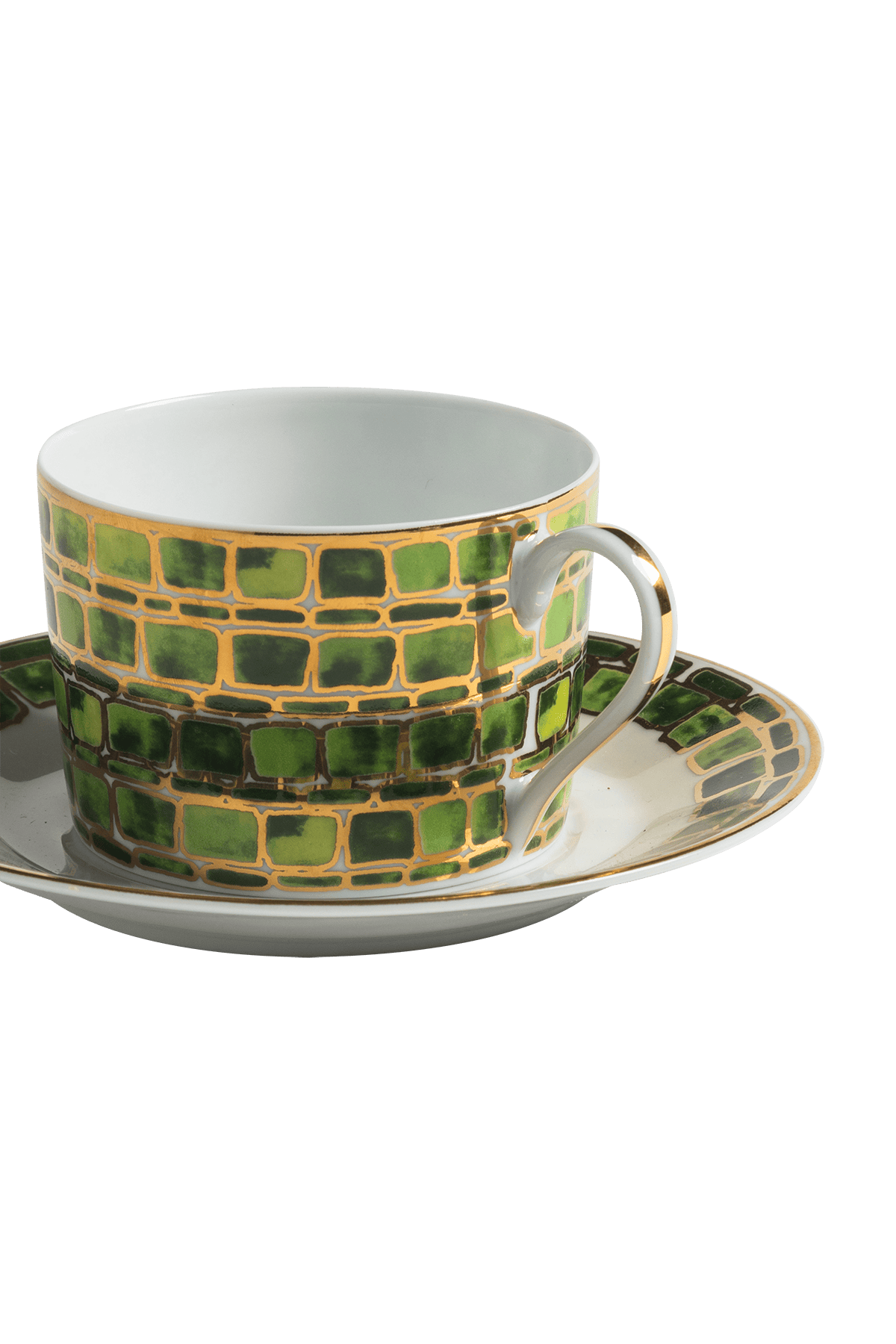 Tea Cup and Saucer Jade Green