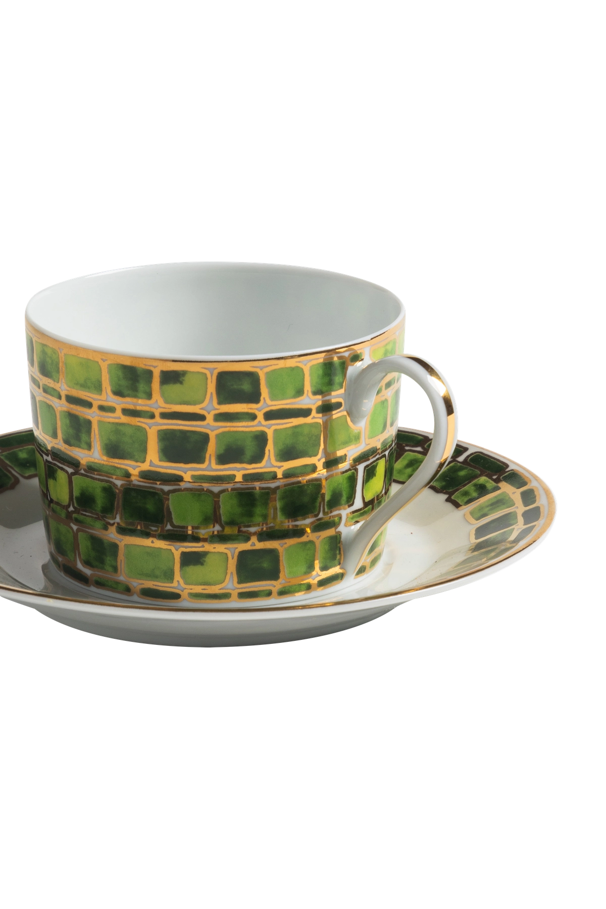 Tea Cup and Saucer Jade Green