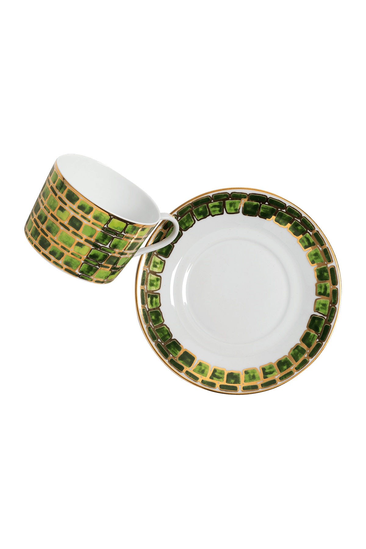 Tea Cup and Saucer Jade Green