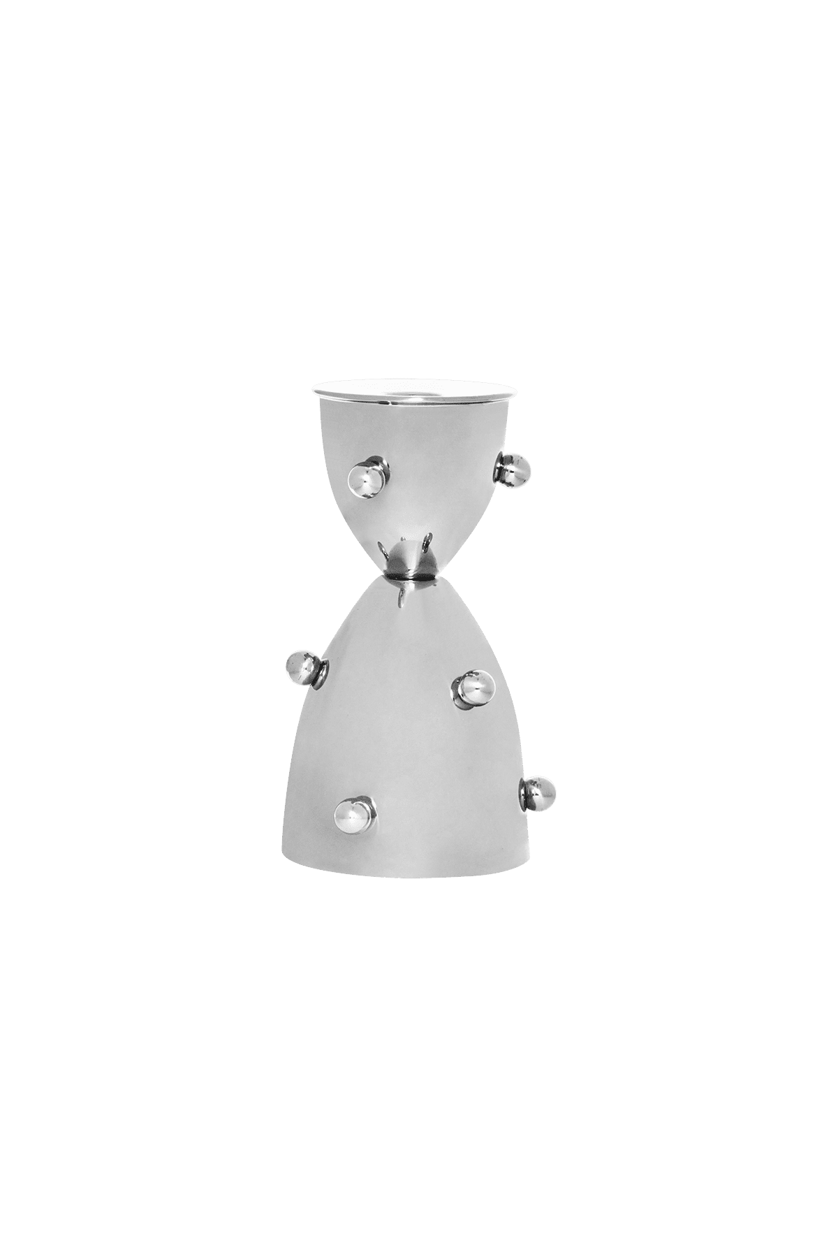 Candlestick Holder Esferas Silver Medium