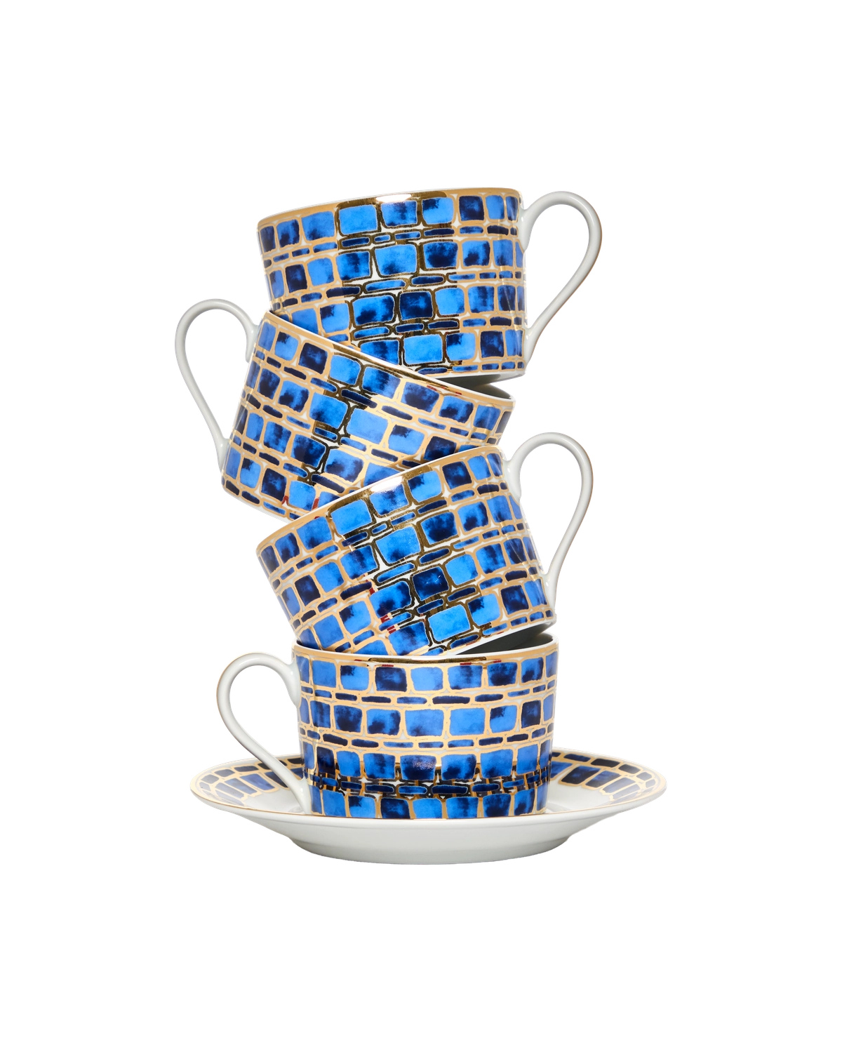 Tea Cup and Saucer Jade Blue (set of 4)