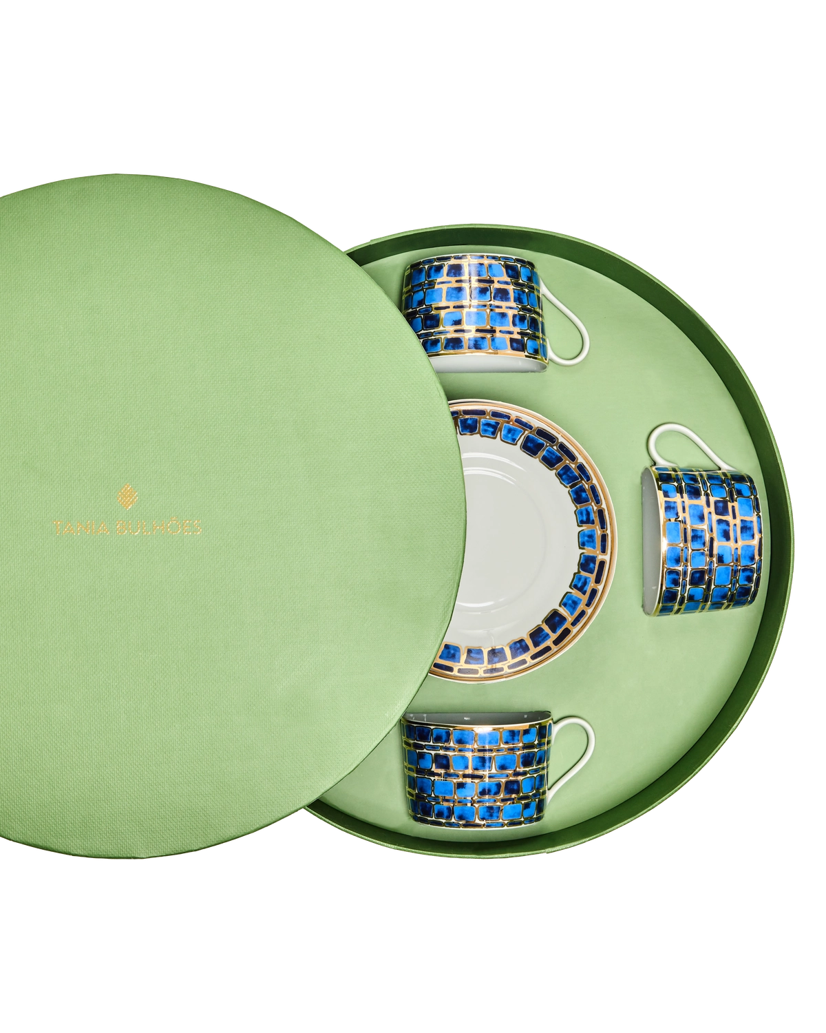 Tea Cup and Saucer Jade Blue (set of 4)