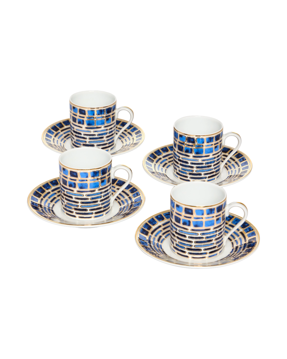 Espresso Cup and Saucer Jade Blue (set of 4)