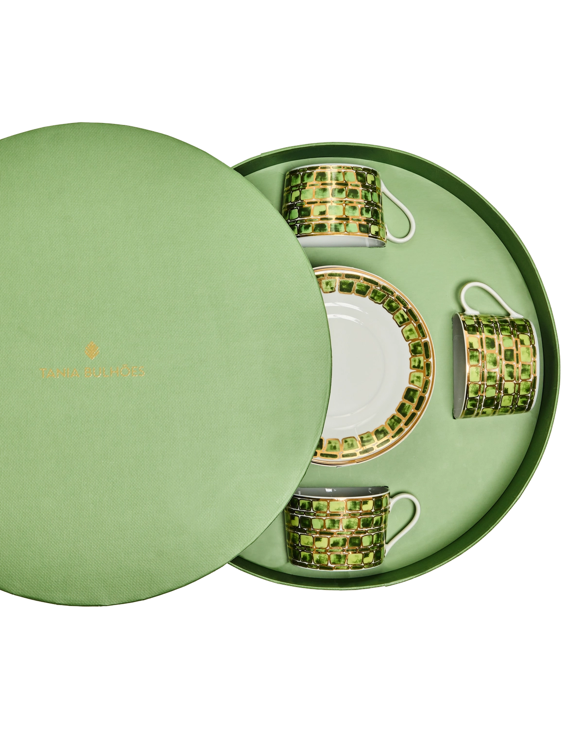 Tea Cup and Saucer Jade Green (set of 4)