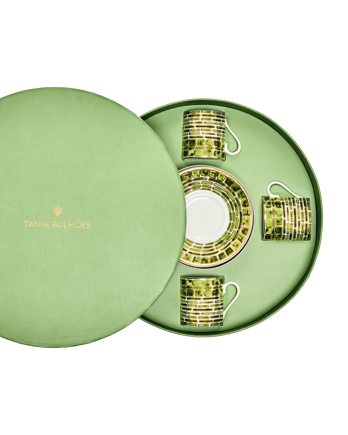 Espresso Cup and Saucer Jade Green (set of 4)