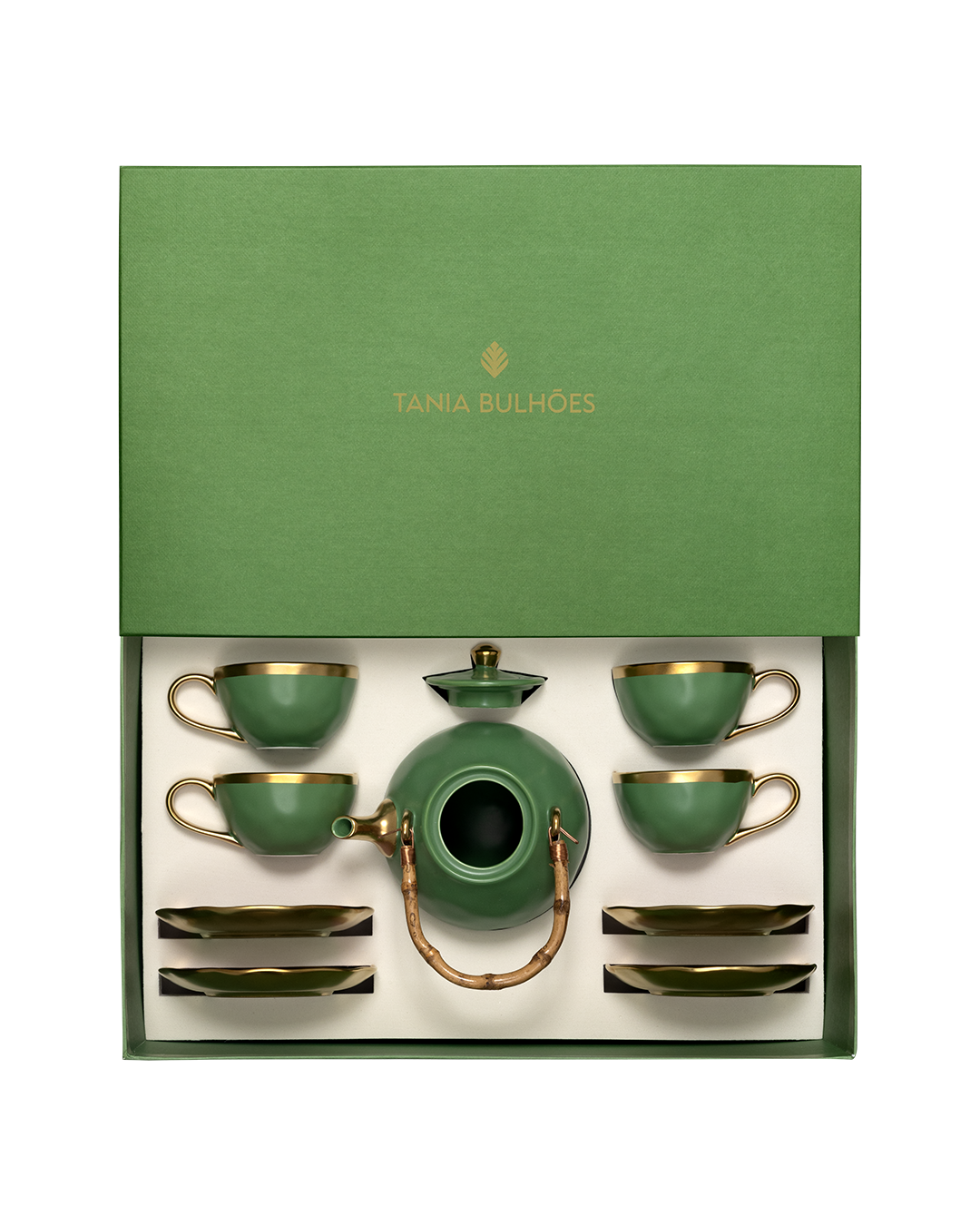 Tea Set Mediterraneo Green (set of 5)