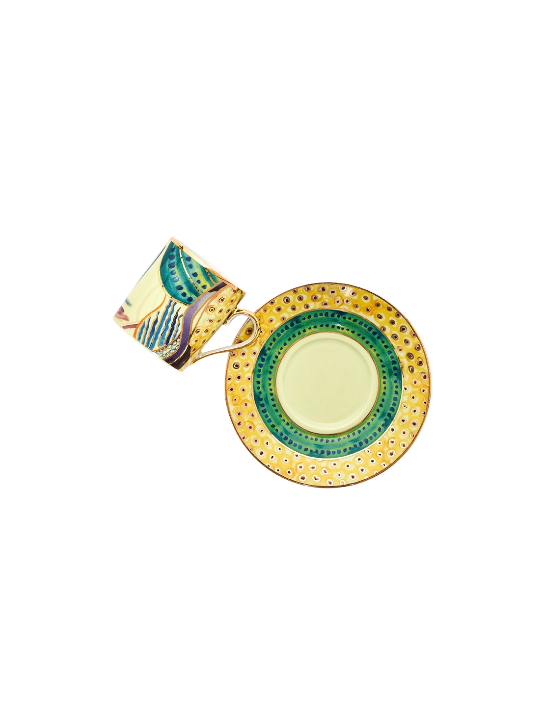 Portrait d'une tasse à expresso et d'une soucoupe