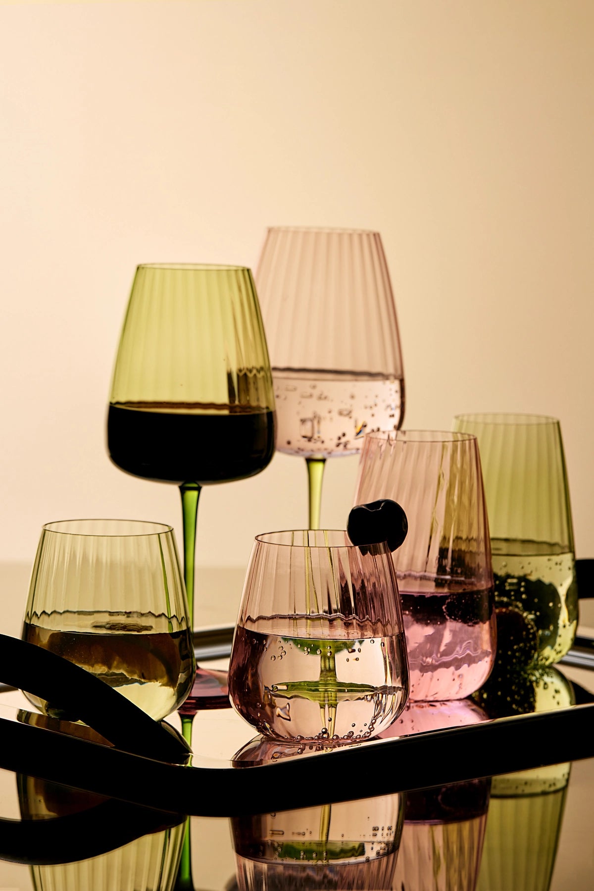 Water Glass Positano Pink