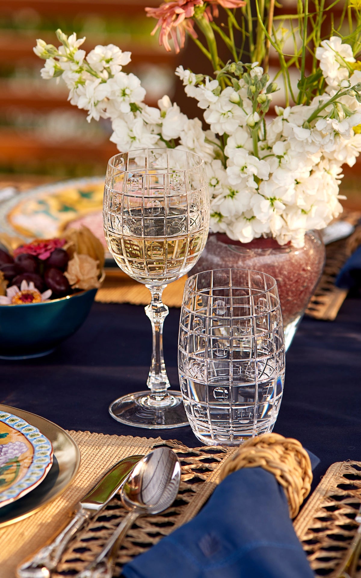 Long Glass Jacaranda Clear