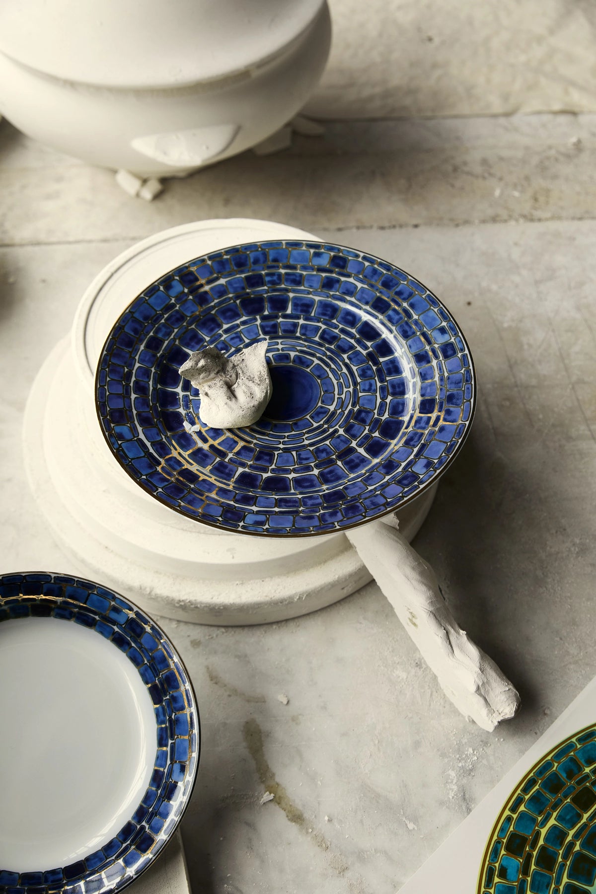 Bread Plate Jade Blue