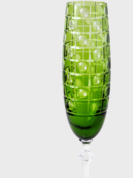 Tania Bulhoes Champagne Glass Jacaranda Green