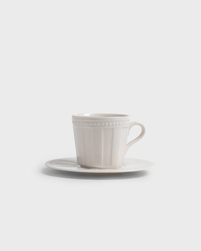 Tania Bulhoes Espresso Cup and Saucer Branco Marfim