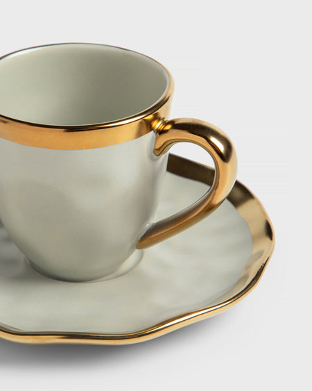 Tania Bulhoes Espresso Cup and Saucer Mediterraneo Sand