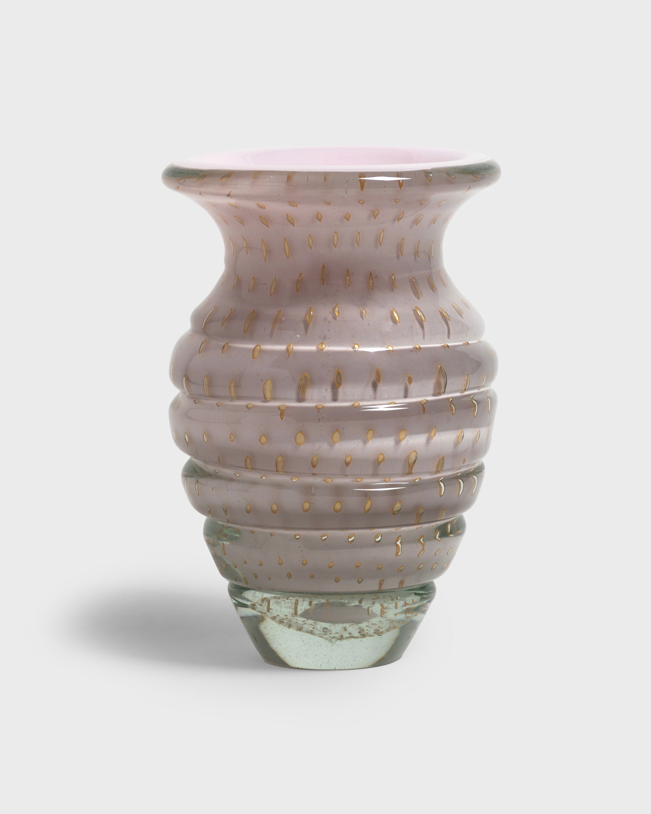 Glass Vase Cremona Pink & Gold Large - Tania Bulhões