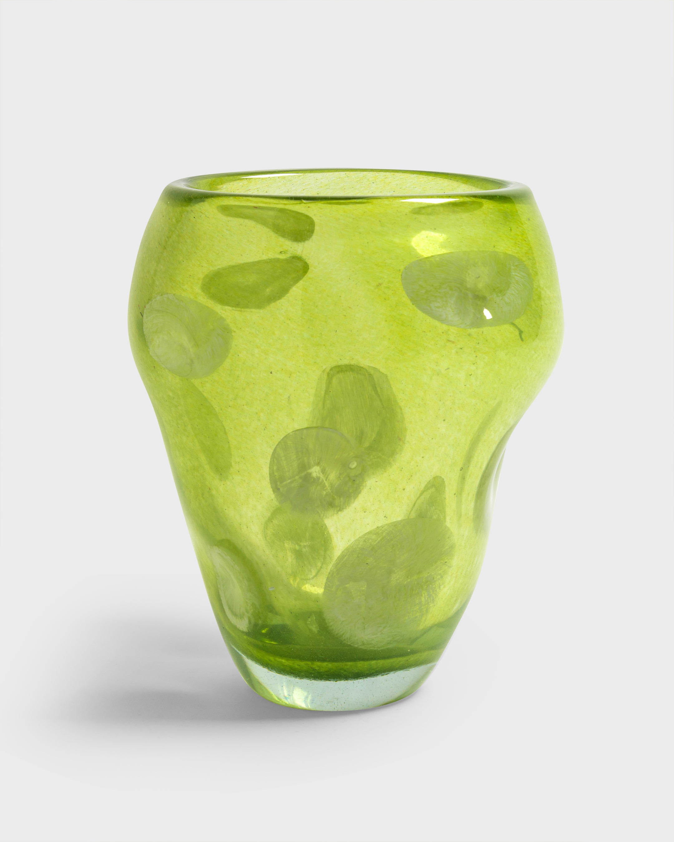 Glass Vase Piemonte Green & White Large - Tania Bulhões