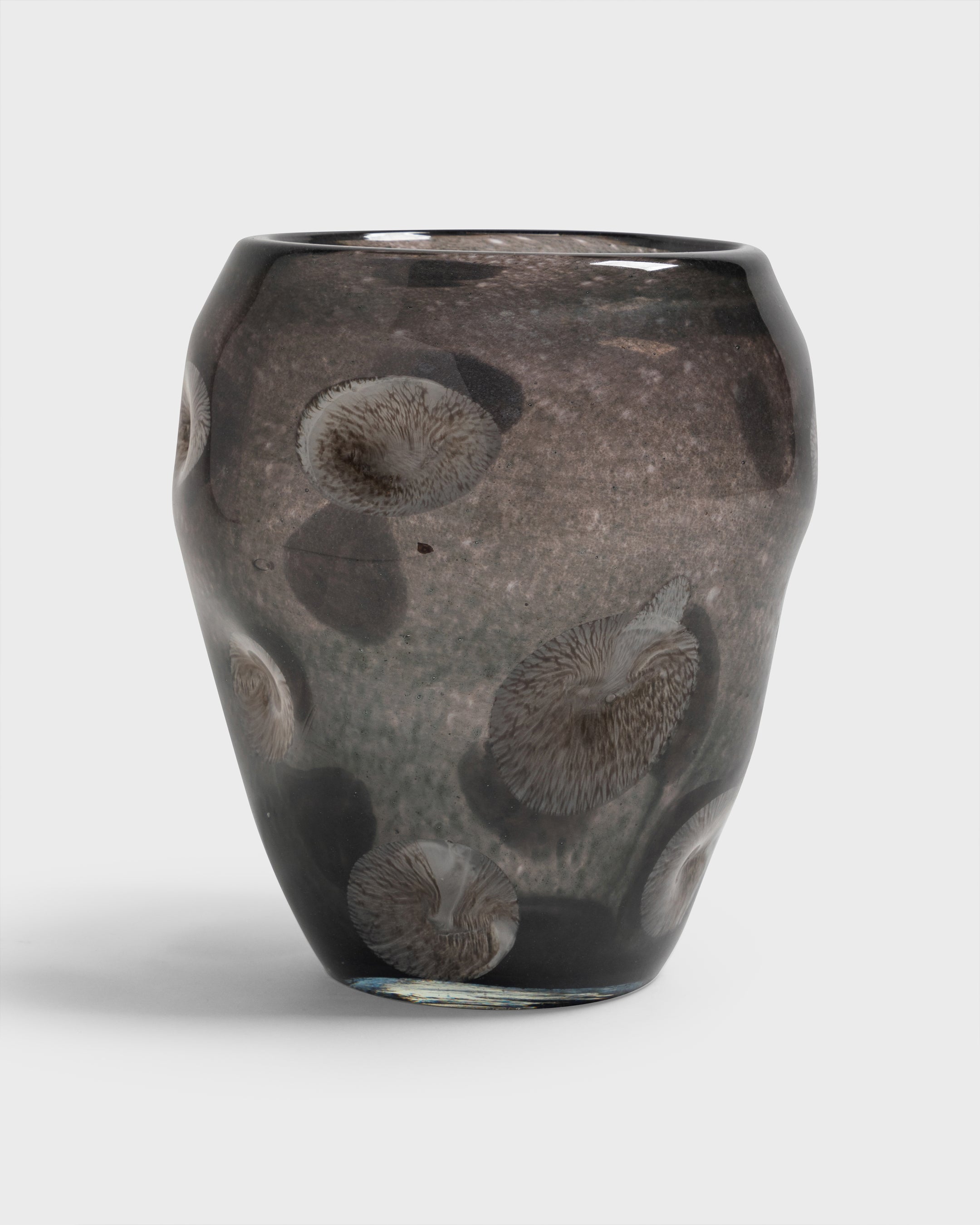 Glass Vase Piemonte Grey & White Large - Tania Bulhões