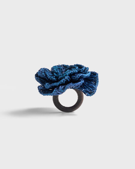 Tania Bulhoes Napkin Ring Croche Blue