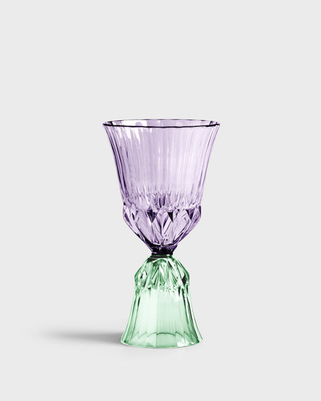 Tania Bulhoes Stemmed Glass Sardegna Purpura & Green