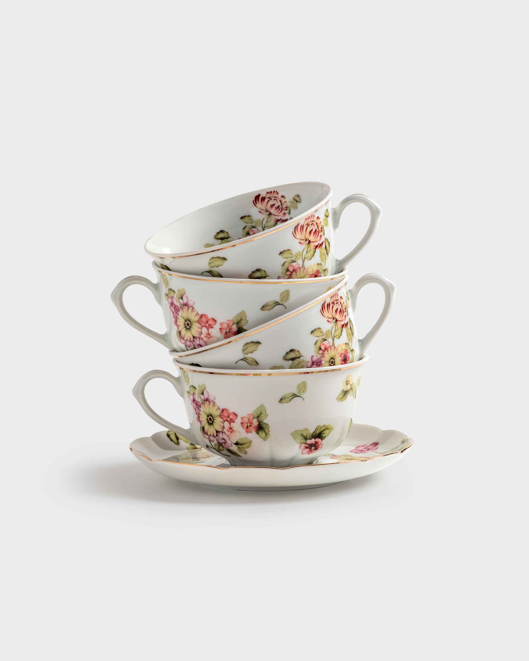 Tea Cup and Saucer Flor do Ocidente (4) - Tania Bulhões