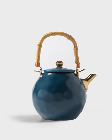 Tania Bulhoes Teapot Mediterraneo Cobalt Blue
