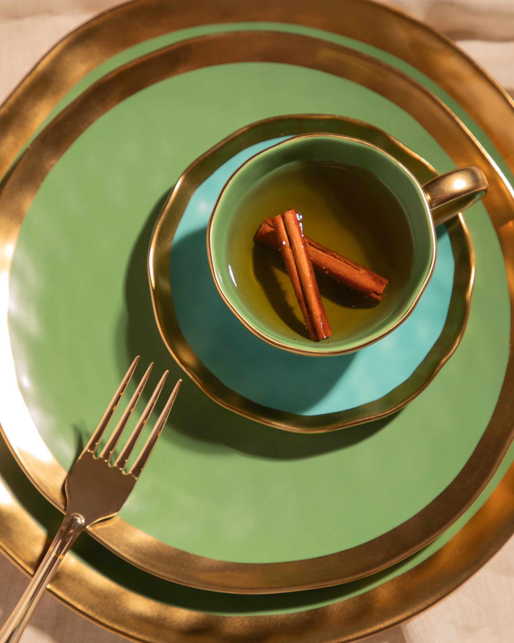 Dinner Plate Mediterraneo Green - Tania Bulhões