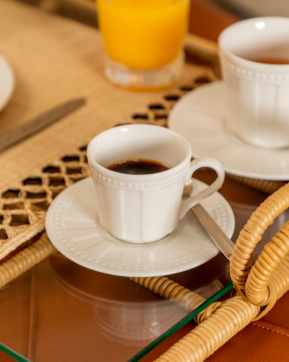 Espresso Cup and Saucer Branco Marfim